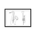 Picture of Saxophone _GroupedProduct_Rectangle_Landscape_Framed_Matted_