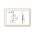 Picture of Saxophone _GroupedProduct_Rectangle_Landscape_Framed_Matted_