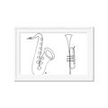 Picture of Saxophone _GroupedProduct_Rectangle_Landscape_Framed_Matted_