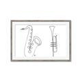 Picture of Saxophone _GroupedProduct_Rectangle_Landscape_Framed_Matted_