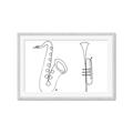 Picture of Saxophone _GroupedProduct_Rectangle_Landscape_Framed_Matted_