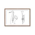 Picture of Saxophone _GroupedProduct_Rectangle_Landscape_Framed_Matted_