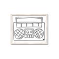 Picture of Portable Radio _GroupedProduct_Rectangle_Landscape_Framed_Matted_
