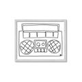 Picture of Portable Radio _GroupedProduct_Rectangle_Landscape_Framed_Matted_