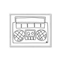 Picture of Portable Radio _GroupedProduct_Rectangle_Landscape_Framed_Matted_