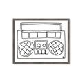 Picture of Portable Radio _GroupedProduct_Rectangle_Landscape_Framed_Matted_