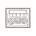 Picture of Portable Radio _GroupedProduct_Rectangle_Landscape_Framed_Matted_