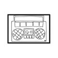 Picture of Portable Radio _GroupedProduct_Rectangle_Landscape_Framed_Matted_