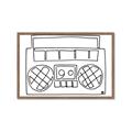 Picture of Portable Radio _GroupedProduct_Rectangle_Landscape_Framed_Matted_