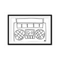 Picture of Portable Radio _GroupedProduct_Rectangle_Landscape_Framed_Matted_