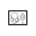 Picture of Microphone _GroupedProduct_Rectangle_Landscape_Framed_Matted_