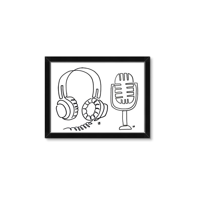 Picture of Microphone _GroupedProduct_Rectangle_Landscape_Framed_Matted_