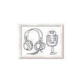 Picture of Microphone _GroupedProduct_Rectangle_Landscape_Framed_Matted_