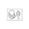 Picture of Microphone _GroupedProduct_Rectangle_Landscape_Framed_Matted_