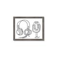 Picture of Microphone _GroupedProduct_Rectangle_Landscape_Framed_Matted_