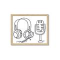 Picture of Microphone _GroupedProduct_Rectangle_Landscape_Framed_Matted_