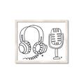 Picture of Microphone _GroupedProduct_Rectangle_Landscape_Framed_Matted_