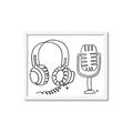 Picture of Microphone _GroupedProduct_Rectangle_Landscape_Framed_Matted_