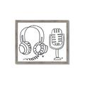 Picture of Microphone _GroupedProduct_Rectangle_Landscape_Framed_Matted_