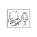 Picture of Microphone _GroupedProduct_Rectangle_Landscape_Framed_Matted_