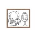 Picture of Microphone _GroupedProduct_Rectangle_Landscape_Framed_Matted_