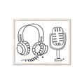 Picture of Microphone _GroupedProduct_Rectangle_Landscape_Framed_Matted_