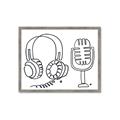 Picture of Microphone _GroupedProduct_Rectangle_Landscape_Framed_Matted_