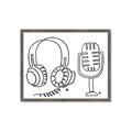 Picture of Microphone _GroupedProduct_Rectangle_Landscape_Framed_Matted_