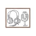 Picture of Microphone _GroupedProduct_Rectangle_Landscape_Framed_Matted_