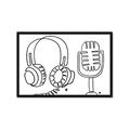 Picture of Microphone _GroupedProduct_Rectangle_Landscape_Framed_Matted_