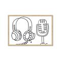 Picture of Microphone _GroupedProduct_Rectangle_Landscape_Framed_Matted_