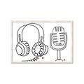 Picture of Microphone _GroupedProduct_Rectangle_Landscape_Framed_Matted_