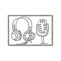 Picture of Microphone _GroupedProduct_Rectangle_Landscape_Framed_Matted_