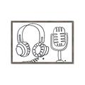 Picture of Microphone _GroupedProduct_Rectangle_Landscape_Framed_Matted_