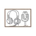 Picture of Microphone _GroupedProduct_Rectangle_Landscape_Framed_Matted_