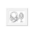 Picture of Microphone _GroupedProduct_Rectangle_Landscape_Framed_Matted_