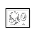 Picture of Microphone _GroupedProduct_Rectangle_Landscape_Framed_Matted_