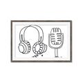 Picture of Microphone _GroupedProduct_Rectangle_Landscape_Framed_Matted_