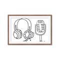 Picture of Microphone _GroupedProduct_Rectangle_Landscape_Framed_Matted_