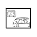 Picture of Turntable _GroupedProduct_Rectangle_Landscape_Framed_Matted_