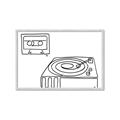 Picture of Turntable _GroupedProduct_Rectangle_Landscape_Framed_Matted_