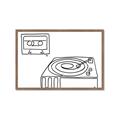Picture of Turntable _GroupedProduct_Rectangle_Landscape_Framed_Matted_