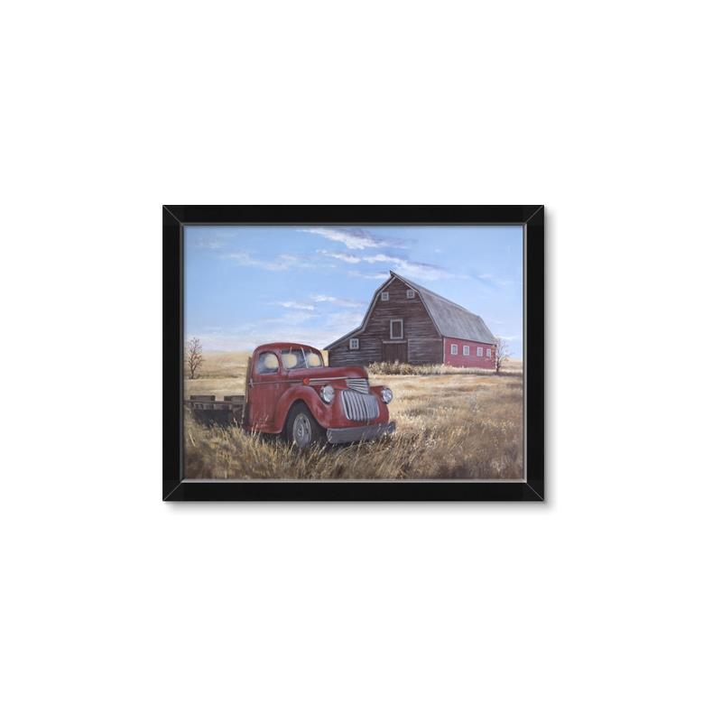 Picture of Red Wooden Barn _GroupedProduct_Rectangle_Landscape_Framed_Matted_