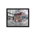 Picture of Centre Ville Café II _GroupedProduct_Rectangle_Landscape_Framed_Matted_