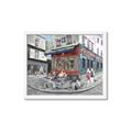 Picture of Centre Ville Café II _GroupedProduct_Rectangle_Landscape_Framed_Matted_