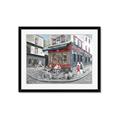 Picture of Centre Ville Café II _GroupedProduct_Rectangle_Landscape_Framed_Matted_