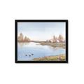 Picture of Three Cabin And Loons _GroupedProduct_Rectangle_Landscape_Framed_Matted_
