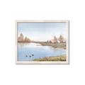 Picture of Three Cabin And Loons _GroupedProduct_Rectangle_Landscape_Framed_Matted_