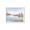Picture of Three Cabin And Loons _GroupedProduct_Rectangle_Landscape_Framed_Matted_