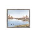 Picture of Three Cabin And Loons _GroupedProduct_Rectangle_Landscape_Framed_Matted_